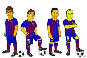 Messi, Neymar y compañía son "simpsonizados"