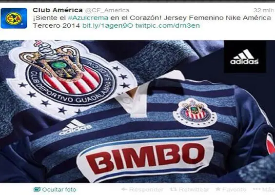 América promociona playera... de Chivas