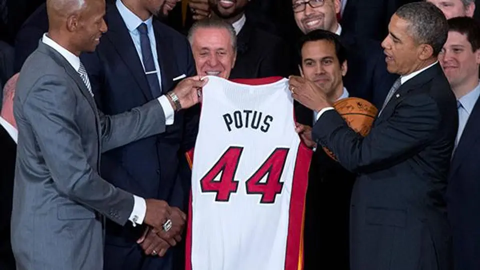 Obama recibe al Heat en la Casa Blanca