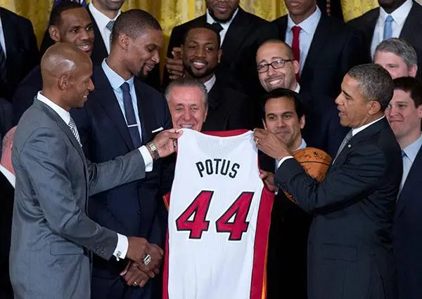 Obama recibe al Heat en la Casa Blanca