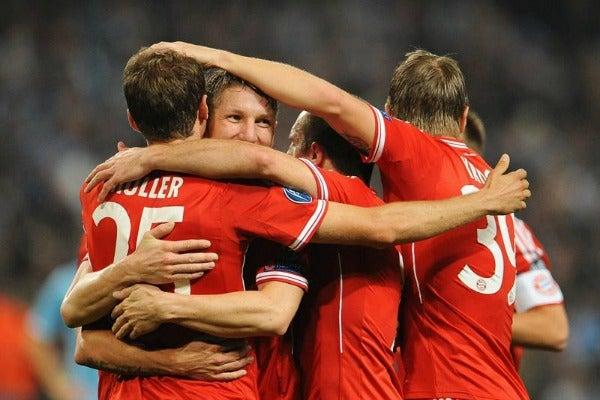 Jugadores del Bayern festejan el triunfo vs el City (3-1) | EFE