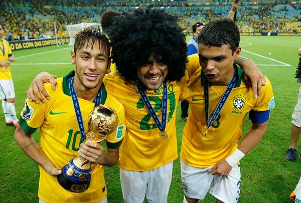 Neymar, Marcelo y Thiago festejan | AP