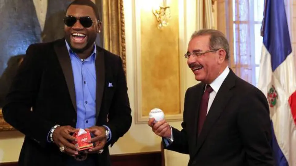 Presidente dominicano recibe visita de 'Big Papi'