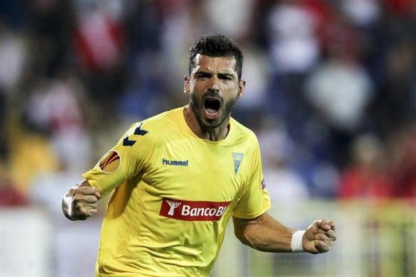 Praia Bruno celebra el único gol del Estoril en la derrota contra Sevilla 2-1 | EFE