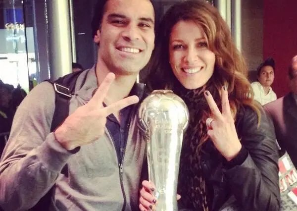 Rafa Márquez y Jaydy Michel festejan el título