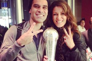 Rafa Márquez y Jaydy Michel festejan el título