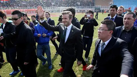 Visita de Beckham a China provoca siete heridos en una estampida