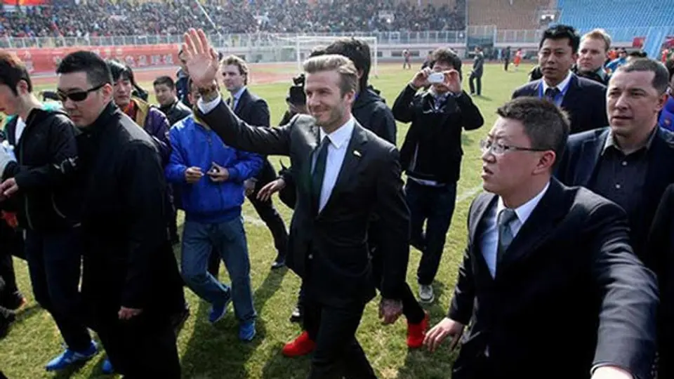 Visita de Beckham a China provoca siete heridos en una estampida