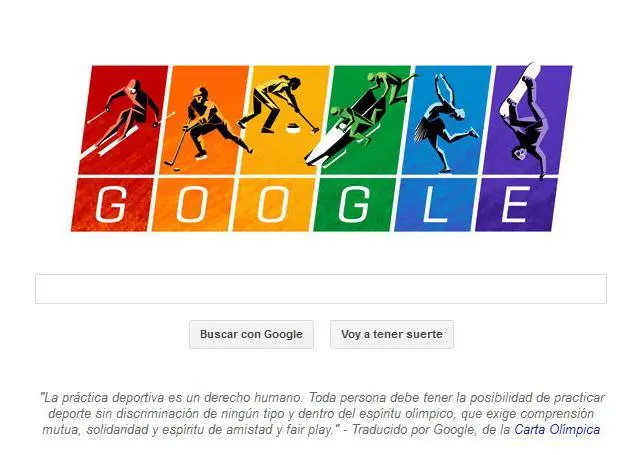 Google muestra apoyo a la comunidad gay en Sochi con 'doodle'