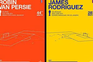 Diseñador crea pósters de momentos en Brasil 2014