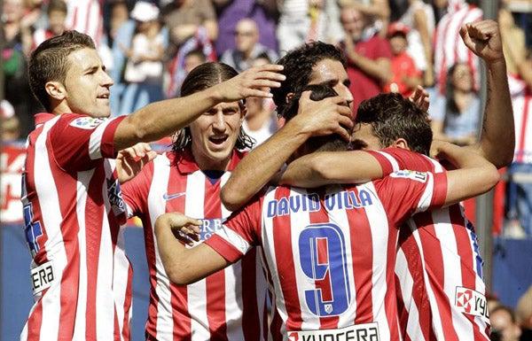 Los Colchconeros celebraron el gol marcado por Tiago Mendes | EFE