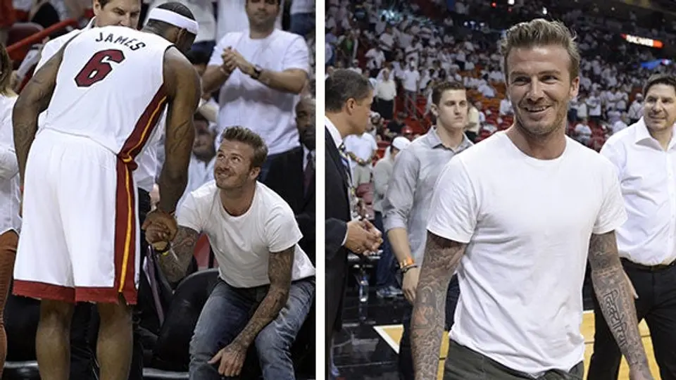 LeBron James da cálida bienvenida a Beckham