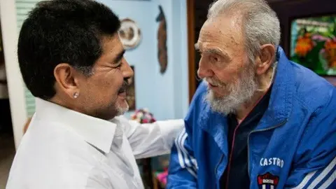 Maradona visitó a Fidel Castro