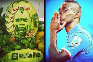 Mario Balotelli, inmortalizado en una sandía