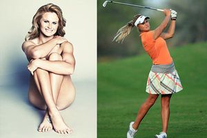 Carly Booth, una golfista al desnudo