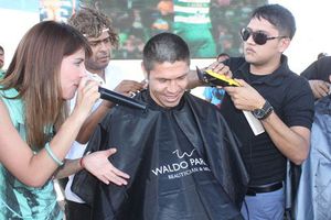 Peralta, Rodríguez y Oswaldo se rapan para ayudar a niños con cáncer