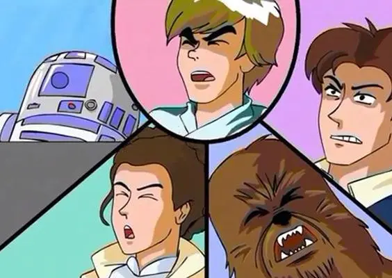 Star Wars al estilo anime de los 80
