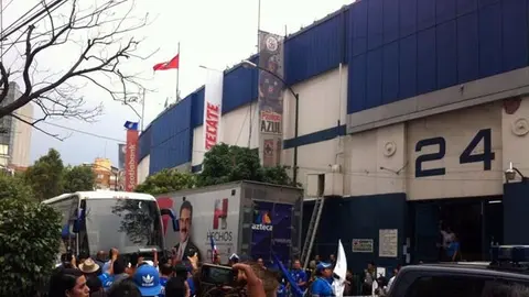 Cruz Azul y Santos ya están en el Estadio Azul