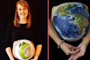 Obras de arte en madres embarazadas