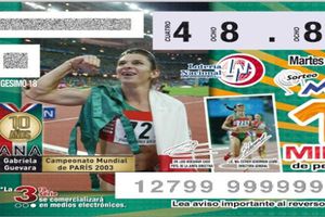 Ana Guevara es homenajeada con billetes de la Lotería Nacional