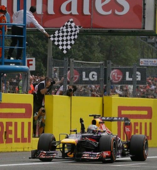Sebastian Vettel cruzó la línea de meta antes que todos | AP