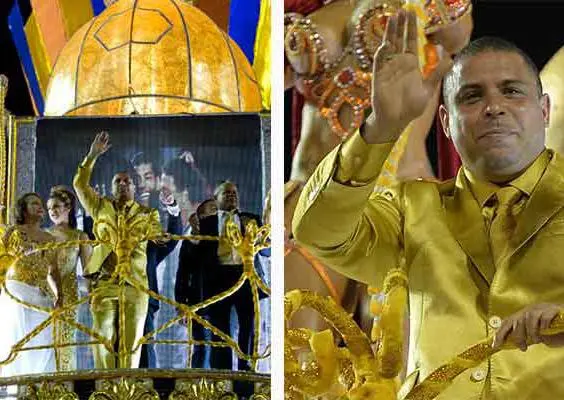Ronaldo, homenajeado en carnaval de Sao Paulo