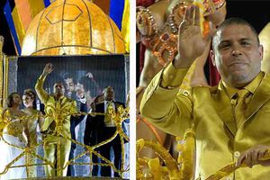 Ronaldo, homenajeado en carnaval de Sao Paulo