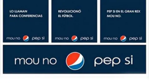 'Mou no, Pep si', polémica campaña publicitaria