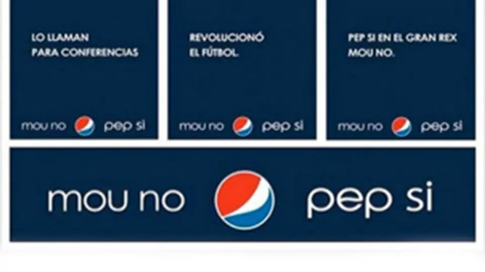 'Mou no, Pep si', polémica campaña publicitaria