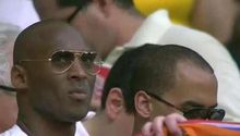 Kobe Bryant asiste al partido España vs Holanda