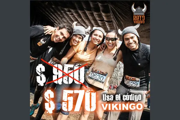 Reto Vikingo te da 40% de descuento en inscripción