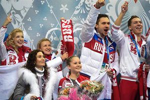 Rusia, primer oro de patinaje artístico por equipos