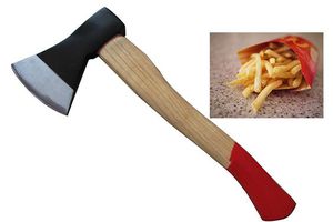 Recibe papas frías; ataca con un hacha