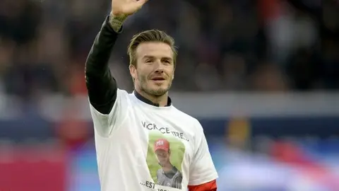 Adiós de Beckham adorna la fiesta del PSG