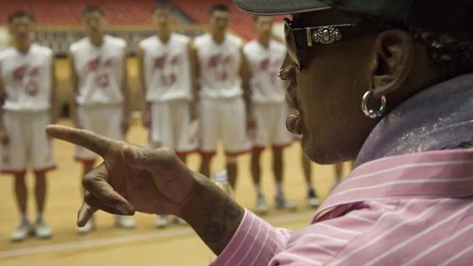 Rodman dirige prácticas para partido en Corea del Norte