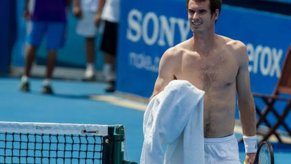 Andy Murray ya entrenó en la cancha central del AMT