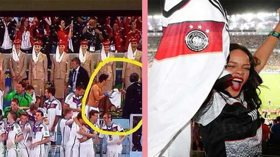 Mesut Özil le regala su playera a Rihanna