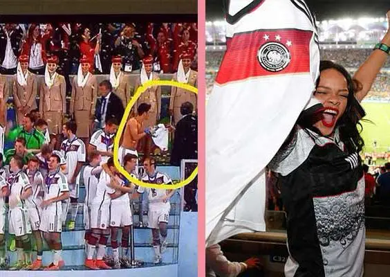 Mesut Özil le regala su playera a Rihanna