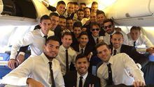 Selección argentina presume foto grupal en el avión