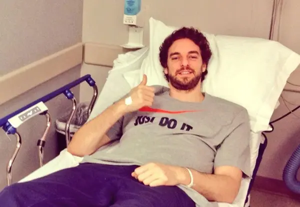 Pau Gasol, tres meses de baja por lesión en las rodillas