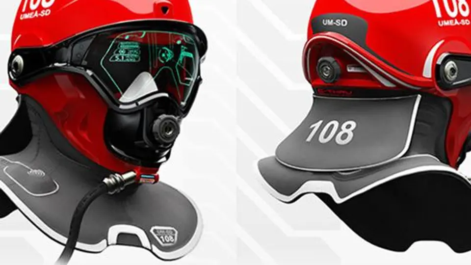 Casco con realidad aumentada para bomberos