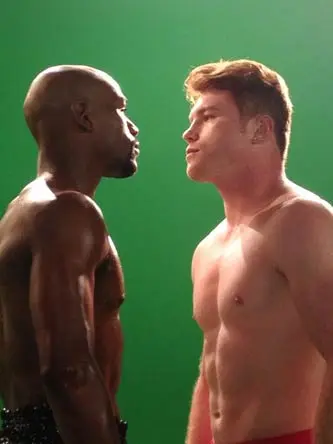 Canelo y Mayweather estuvieron por primera vez frente a frente