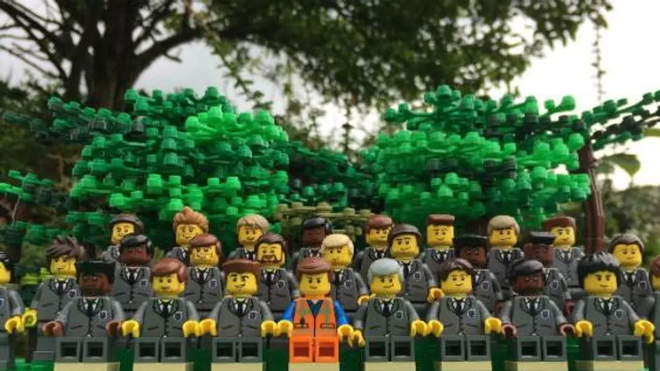 Lego recrea foto oficial de Inglaterra