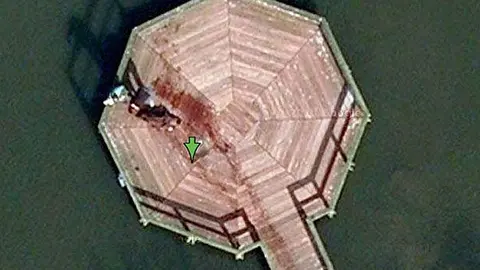 Imagen captada en Google Maps, posible escena de crimen