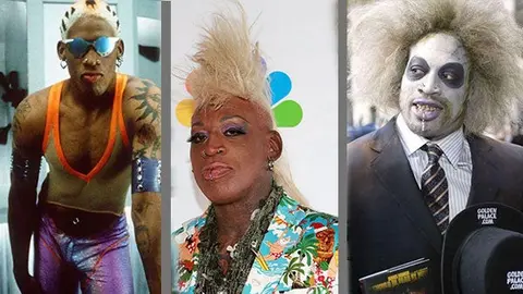 Dennis Rodman y sus 'estrafalarios' atuendos