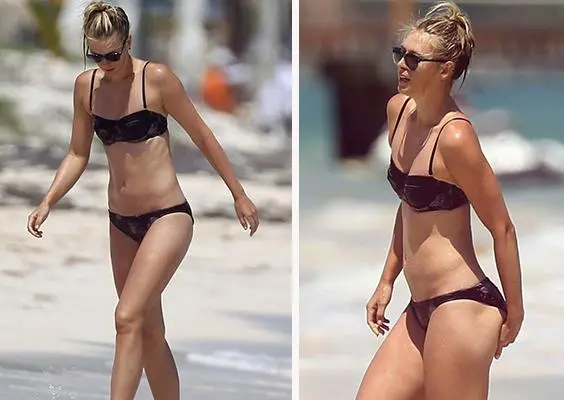 Sharapova luce su figura en playas mexicanas