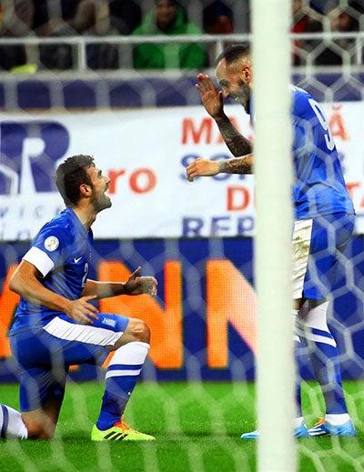 Mitroglou, el autor del empate de Grecia 1-1 contra Rumania | EFE