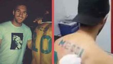 Messi recibe a aficionado que se tatuó su nombre