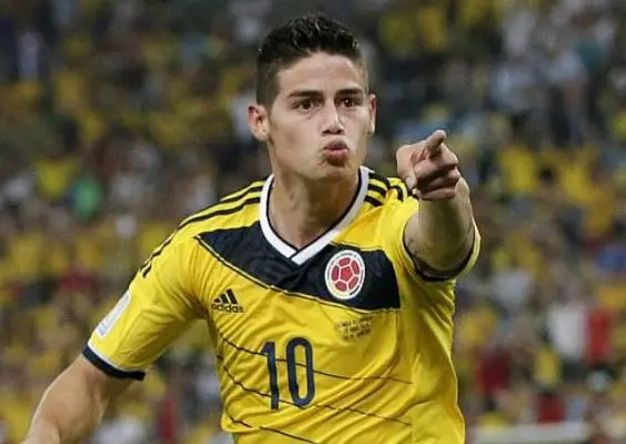 James Rodríguez, durante un encuentro con Colombia en Brasil 2014 | AP
