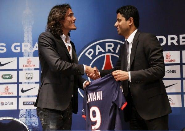 El presidente del PSG le da la bienvenida a su nuevo delantero | EFE